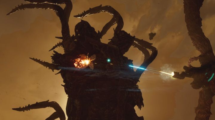 W ostatniej części pojedynku Isaac zostanie złapany przez jedną z macek bossa - Dead Space Remake: Agonia (Dead Space) - Dead Space Remake - poradnik do gry