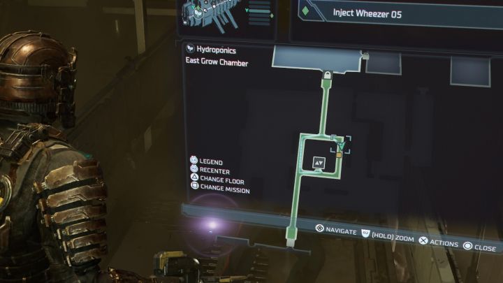 RIG znajduje się na pokładzie hydroponiki, a konkretnie w pomieszczeniu Wschodnia komora uprawna (East Grow Chamber) - Dead Space Remake: Nie masz upoważnienia (You Are Not Authorized) - Dead Space Remake - poradnik do gry