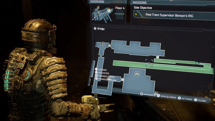 RIG jest na wschód od głównej części Mostka - Dead Space Remake: Nie masz upoważnienia (You Are Not Authorized) - Dead Space Remake - poradnik do gry