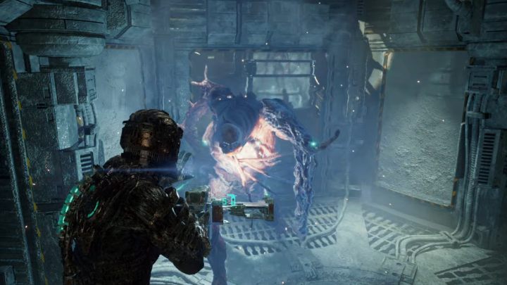 Łowcę musicie zatrzymać podstępem - Dead Space Remake: Jak pokonać łowcę Mercera (Mercers Hunter)? - Dead Space Remake - poradnik do gry