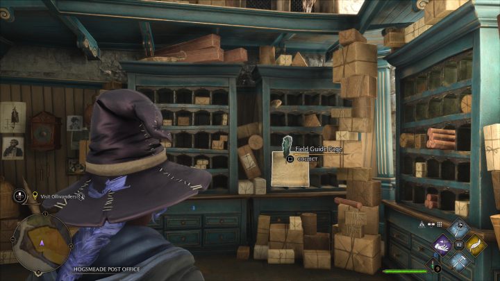 Kolejna znajdźka jest w budynku sowiej poczty, obok sklepu z herbatami - Hogwarts Legacy: Strony przewodnika (Field Guide Pages) część 2 - Hogsmeade - Hogwarts Legacy - poradnik do gry