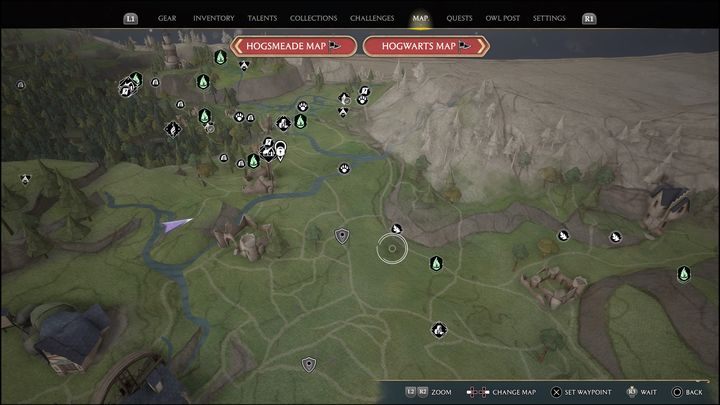 Link do mapy: Merlin Trial - Hogsmeade Valley #2 - Hogwarts Legacy: Dolina Hogsmeade - wszystkie Łamigłówki Merlina - Hogwarts Legacy - poradnik do gry