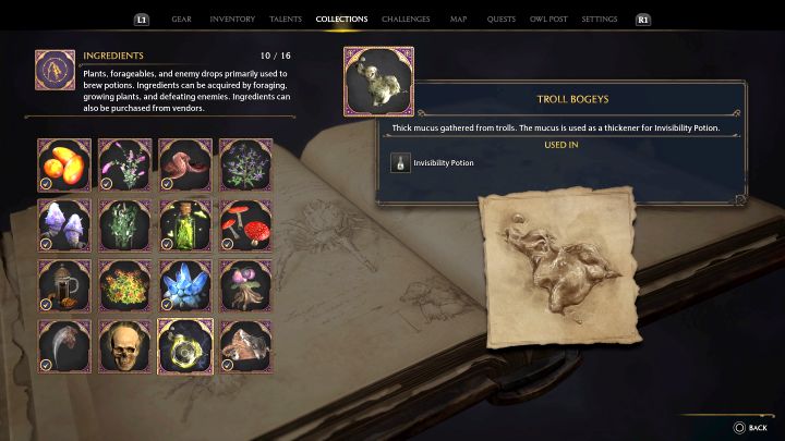 Smarki trolla (Troll Bogeys) to jeden ze składników (Ingredients), a więc przedmiotów wykorzystywanych w craftingu - Hogwarts Legacy: Jak zdobyć smarki trolla (Troll Bogeys)? - Hogwarts Legacy - poradnik do gry