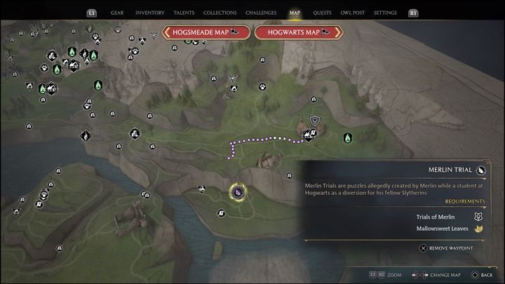 Link do mapy: Merlin Trial - Cragcroftshire #4 - Hogwarts Legacy: Cragcroftshire - wszystkie Łamigłówki Merlina - Hogwarts Legacy - poradnik do gry