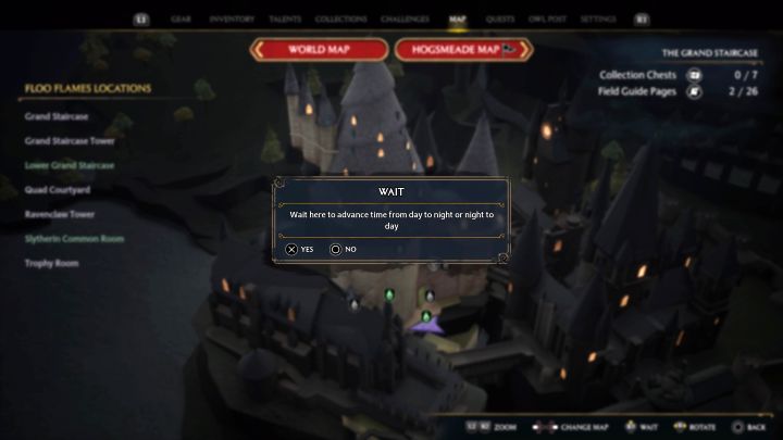 Porę dnia możecie zmienić z poziomu okna mapy - Hogwarts Legacy: Czy można zmienić porę dnia? - Hogwarts Legacy - poradnik do gry