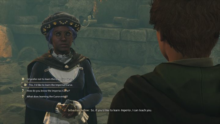 Po przejściu do następnej komnaty Sebastian zaproponuje Wam naukę zaklęcia Imperio - Hogwarts Legacy: W cieniu czasu (In the Shadow of Time) - Hogwarts Legacy - poradnik do gry