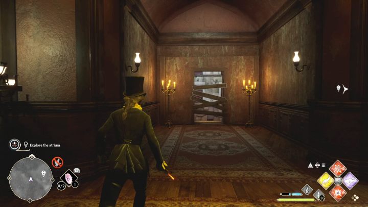 Teraz kolej na drugą stronę atrium - Hogwarts Legacy: Jak zbadać Atrium w queście Pilnowanie swojego nosa (Minding Your Own Business)? - Hogwarts Legacy - poradnik do gry