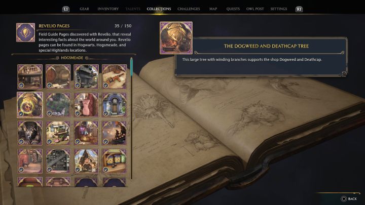 Wszystkie zebrane strony Revelio znajdziecie w zakładce Kolekcje (Collections) po wejściu w menu gry - Hogwarts Legacy: Jak szukać stron przewodnika (Field Guide Pages)? - Hogwarts Legacy - poradnik do gry