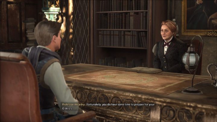 Idźcie do gabinetu profesor Weasley i porozmawiajcie z nią na temat Waszych postępów w trakcie całego roku szkolnego - Hogwarts Legacy: Czujne oko Weasley (Weasleys Watchful Eye) - Hogwarts Legacy - poradnik do gry