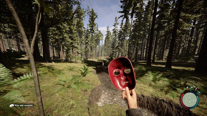 Zakładając maskę możecie uniknąć konfliktu z napotkanymi kanibalami - Sons of the Forest: Jak zdobyć Czerwoną Maskę? - Sons of the Forest - poradnik do gry