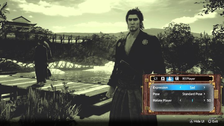 Podstawowe sterowanie w trybie foto to - Like a Dragon Ishin: Tryb fotograficzny (Photo Mode) - Like a Dragon Ishin - poradnik do gry