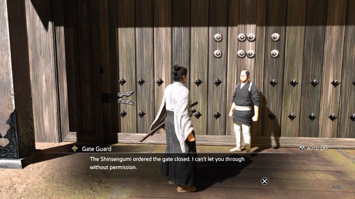 W północnej części dzielnicy Fushimi jest duża zamknięta brama - Like a Dragon Ishin: Jak odblokować inne dzielnice miasta Kyo? - Like a Dragon Ishin - poradnik do gry