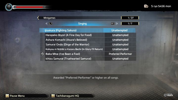 Musicie zaliczyć 37 wyzwań powiązanych z mini-grami - Like a Dragon Ishin: Zaliczenie gry w 100% (Completion List) - Like a Dragon Ishin - poradnik do gry