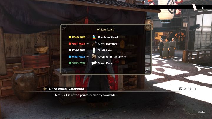 Loteria ma odgórnie ustalone nagrody - Like a Dragon Ishin: Jak grać na loterii? - Like a Dragon Ishin - poradnik do gry