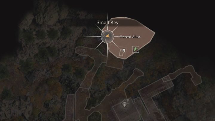 Po otwarciu bramki dotrzyjcie do drabiny prowadzącej do Forest Altar - Resident Evil 4 Remake: Sekrety Small Keys - Village - Resident Evil 4 Remake - poradnik do gry