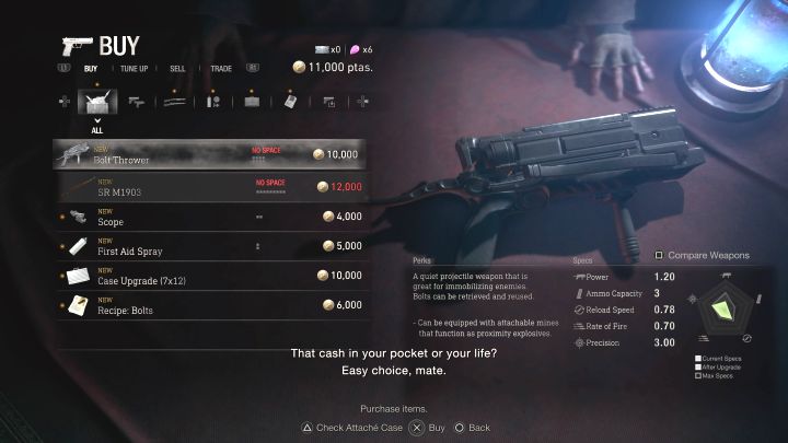 Broń ta jest do zakupienia u handlarza - Resident Evil 4 Remake: Lista wszystkich broni - Resident Evil 4 Remake - poradnik do gry