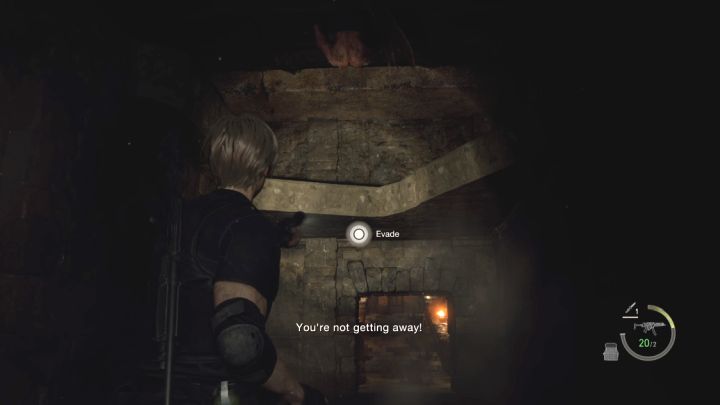 Musicie podróżować ciemnymi katakumbami i w kilku miejscach dojdzie do szybkich ataków Krausera - Resident Evil 4 Remake: Jak ponownie pokonać bossa Jack Krauser w rozdziale 14? - Resident Evil 4 Remake - poradnik do gry