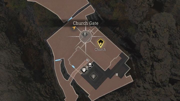Kościół (Church) to lokacja, której nie możecie zbadać podczas pierwszej wizyty w tej części wioski - Resident Evil 4 Remake: Zagadka z pokrętłami Dials i witrażem w kościele (rozdział 4) - Resident Evil 4 Remake - poradnik do gry