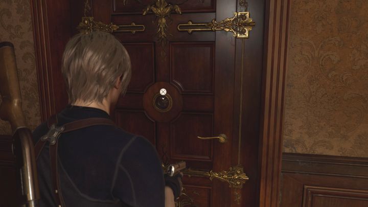 Wyruszcie z powrotem na piętro, ale uważajcie na nowego silniejszego potwora, który pojawi się obok schodów - Resident Evil 4 Remake: Zagadki z Village Chiefs Manor (rozdział 2) - Resident Evil 4 Remake - poradnik do gry