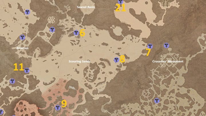 Na obszarze Scouring Sands znajduje się 6 Ołtarzy do odkrycia - Diablo 4: Ołtarze Lilit (Altars of Lilith) - Kehjistan - Diablo 4 - poradnik do gry