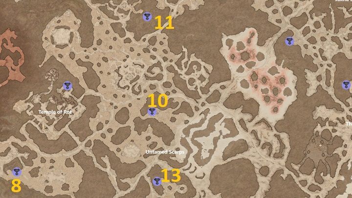 Na obszarze Untamed Scarps znajdują się 4 Ołtarze do odkrycia - Diablo 4: Ołtarze Lilit (Altars of Lilith) - Dry Steppes - Diablo 4 - poradnik do gry