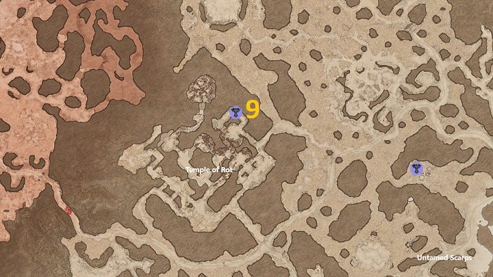 Twierdza Temple of Rot zawiera jeden Ołtarz - Diablo 4: Ołtarze Lilit (Altars of Lilith) - Dry Steppes - Diablo 4 - poradnik do gry