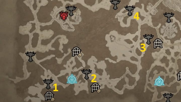 Na obszarze Desolate Highland znajdują się 4 Ołtarze do odkrycia - Diablo 4: Ołtarze Lilit (Altars of Lilith) - Strzaskane Szczyty - Diablo 4 - poradnik do gry