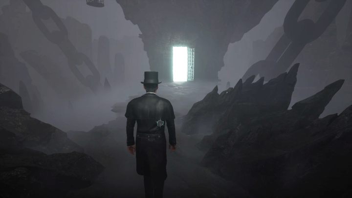 Gdy uruchomicie kamień, drzwi zostaną otwarte - Sherlock Holmes The Awakened: Wizje Sherlocka Holmesa, podziemia magazynu - Sherlock Holmes The Awakened - solucja