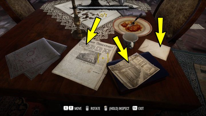 Podejdźcie do stołu na środku pokoju i wejdźcie z nim w interakcję - Sherlock Holmes The Awakened: Rozdział 1 Baker Street numer 221B - Sherlock Holmes The Awakened - solucja