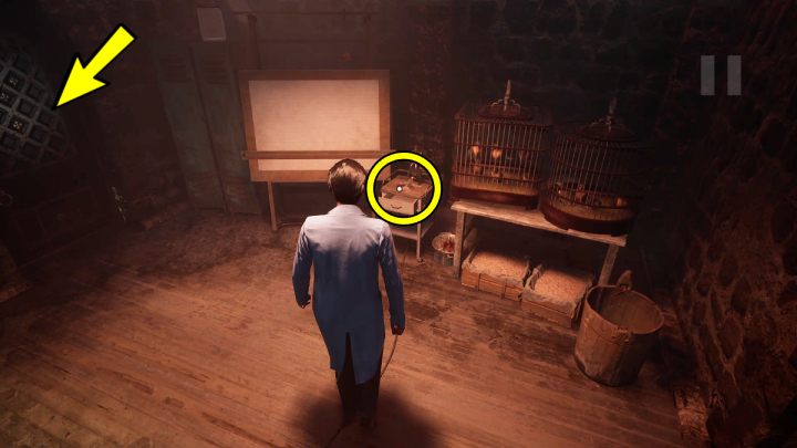 Zbadajcie ciało małego ptaka na stoliku obok tablicy i przejdźcie przez ostatnie drzwi - Sherlock Holmes The Awakened: Wrota Piekieł (Hells Door) - Sherlock Holmes The Awakened - solucja