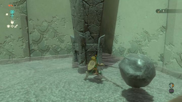 Druga skrzynia w In isa Shrine jest na keminnej kolumnie - Zelda Tears of the Kingdom: In isa Shrine - Zelda Tears of the Kingdom - poradnik do gry