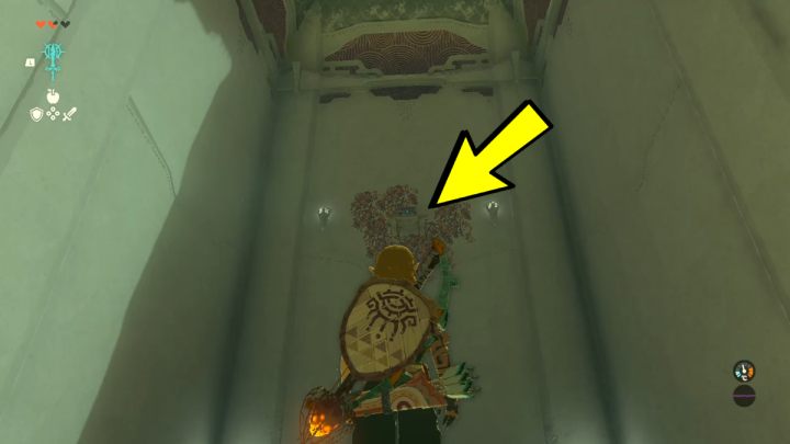 Gdy zniszczycie kamienne drzwi i wejdziecie po schodach, skręćcie w prawo - Zelda Tears of the Kingdom: In isa Shrine - Zelda Tears of the Kingdom - poradnik do gry