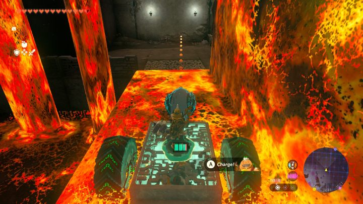 Przymocujcie 2 koła do skrzyni i przejedźcie przez lawę - Zelda TotK: Find the Fifth Sage - Zelda Tears of the Kingdom - poradnik do gry