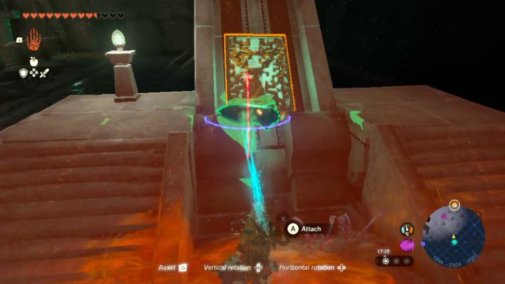 Obróćcie kołem tak, aby unieść platformę pod odpowiednim kątem i umieśćcie na niej skrzynię - Zelda TotK: Find the Fifth Sage - Zelda Tears of the Kingdom - poradnik do gry