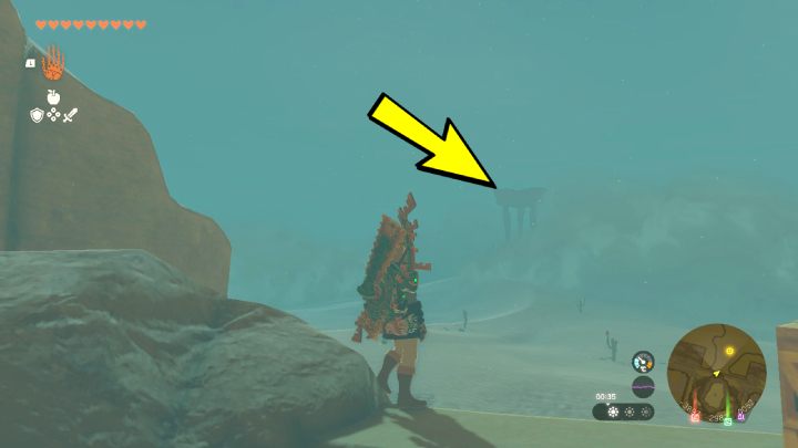 Idźcie do sali tronowej, stańcie za tronem i spójrzcie na pustynię - Zelda TotK: Riju of Gerudo Town - opis przejścia - Zelda Tears of the Kingdom - poradnik do gry