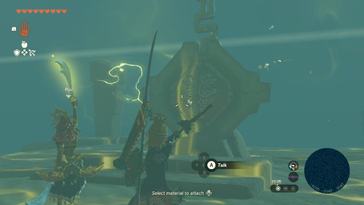 Idźcie w wyznaczone miejsce po środku trójkąta i aktywujcie umiejętność Riju - Zelda TotK: Riju of Gerudo Town - opis przejścia - Zelda Tears of the Kingdom - poradnik do gry