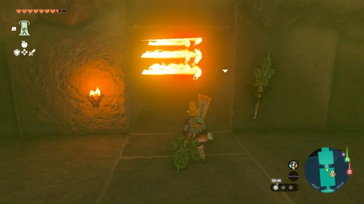 Idźcie do przodu i przejdźcie przez korytarz z pułapkami - Zelda TotK: Riju of Gerudo Town - opis przejścia - Zelda Tears of the Kingdom - poradnik do gry