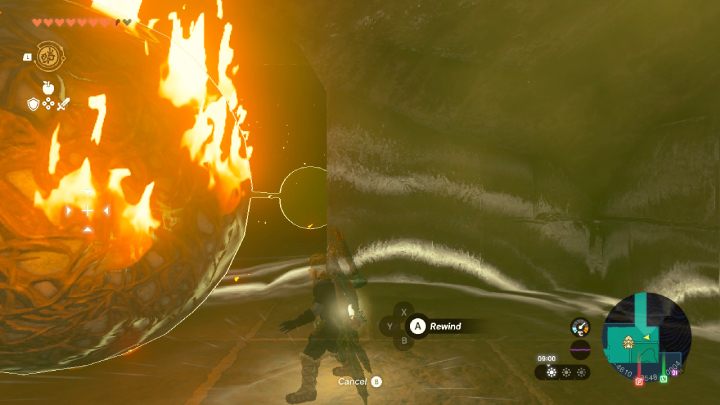 Kolejną pułapką będzie płonąca kula - Zelda TotK: Riju of Gerudo Town - opis przejścia - Zelda Tears of the Kingdom - poradnik do gry