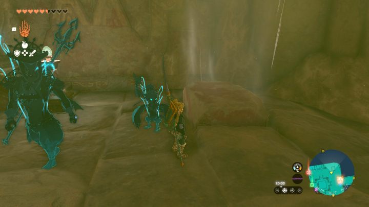 Niedaleko ołtarza znajdziecie cegłę, którą możecie wyciągnąć z podłogi - Zelda TotK: Riju of Gerudo Town - opis przejścia - Zelda Tears of the Kingdom - poradnik do gry