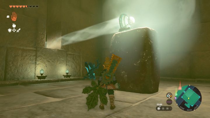 Przyczepcie lustro do cegły i ustawcie ją na środku pomieszczenia - Zelda TotK: Riju of Gerudo Town - opis przejścia - Zelda Tears of the Kingdom - poradnik do gry