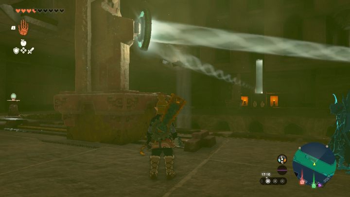 Idźcie na półocno wschodnią część świątyni i przesuńcie pomnik z lustrem - Zelda TotK: Riju of Gerudo Town - opis przejścia - Zelda Tears of the Kingdom - poradnik do gry
