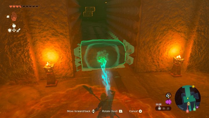 Przelećcie na drugą stronę poziomu 4F i przejdźcie przez bramę - Zelda TotK: Riju of Gerudo Town - opis przejścia - Zelda Tears of the Kingdom - poradnik do gry