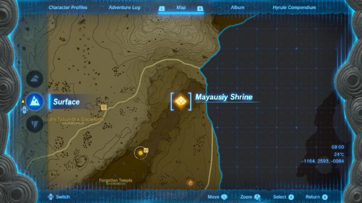 Podążajcie cały czas prosto, aż dotrzecie do Mayausiy Shrine, przy której będzie stała Impa - Zelda TotK: The Dragons Tears - opis przejścia - Zelda Tears of the Kingdom - poradnik do gry