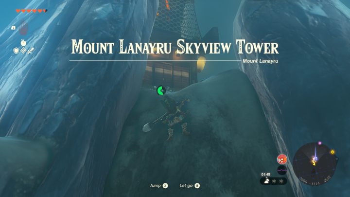 Ta Skyview Tower znajduje się na szczycie góry na terenie mroźnej krainy - Zelda TotK: Lista wszystich Skyview Tower - Zelda Tears of the Kingdom - poradnik do gry