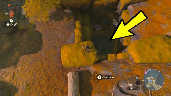 Jeżeli wracacie do Temple of Time z Gutanbac Shrine użyjcie latającej platformy, aby szybko przelecieć na niższy poziom wyspy - Zelda TotK: The Closed Door - opis przejścia - Zelda Tears of the Kingdom - poradnik do gry