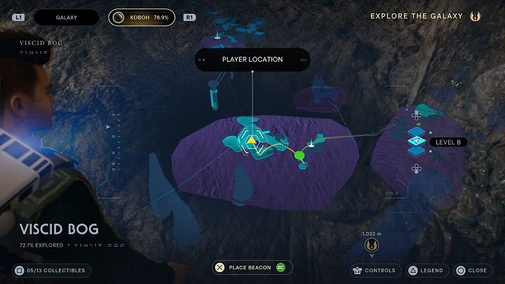 Po kolejną porcję nasion udajcie się na prawo, aby tam po ścianie wspiąć się wyżej - Jedi Survivor: Grząskie Bagno - lista sekretów - Star Wars Jedi Survivor - poradnik do gry