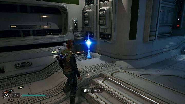 Zawiezie Was ona bezpośrednio do esencji z nowym Atutem - Jedi Survivor: Korytarz Diagnostyczny - lista sekretów - Star Wars Jedi Survivor - poradnik do gry