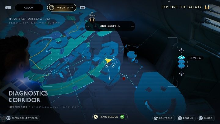 Pierwszy wpis do bazy danych znajdziecie na samym początku obszaru - Jedi Survivor: Korytarz Diagnostyczny - lista sekretów - Star Wars Jedi Survivor - poradnik do gry