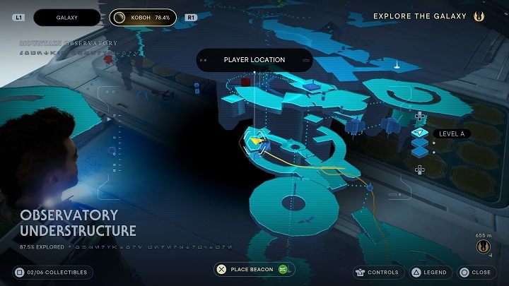 Będąc przy wejściu do dużego kompleksu zerknijcie na lewo - Jedi Survivor: Podnóże Obserwatorium - lista sekretów - Star Wars Jedi Survivor - poradnik do gry