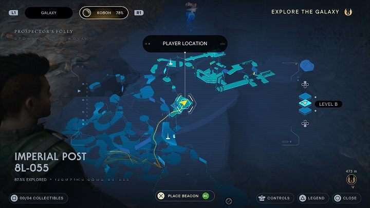 Po skorzystaniu z linki prowadzącej do posterunku oraz pokonaniu żołnierzy idźcie przed siebie - Jedi Survivor: Imperialny Posterunek 8L-055 - lista sekretów - Star Wars Jedi Survivor - poradnik do gry